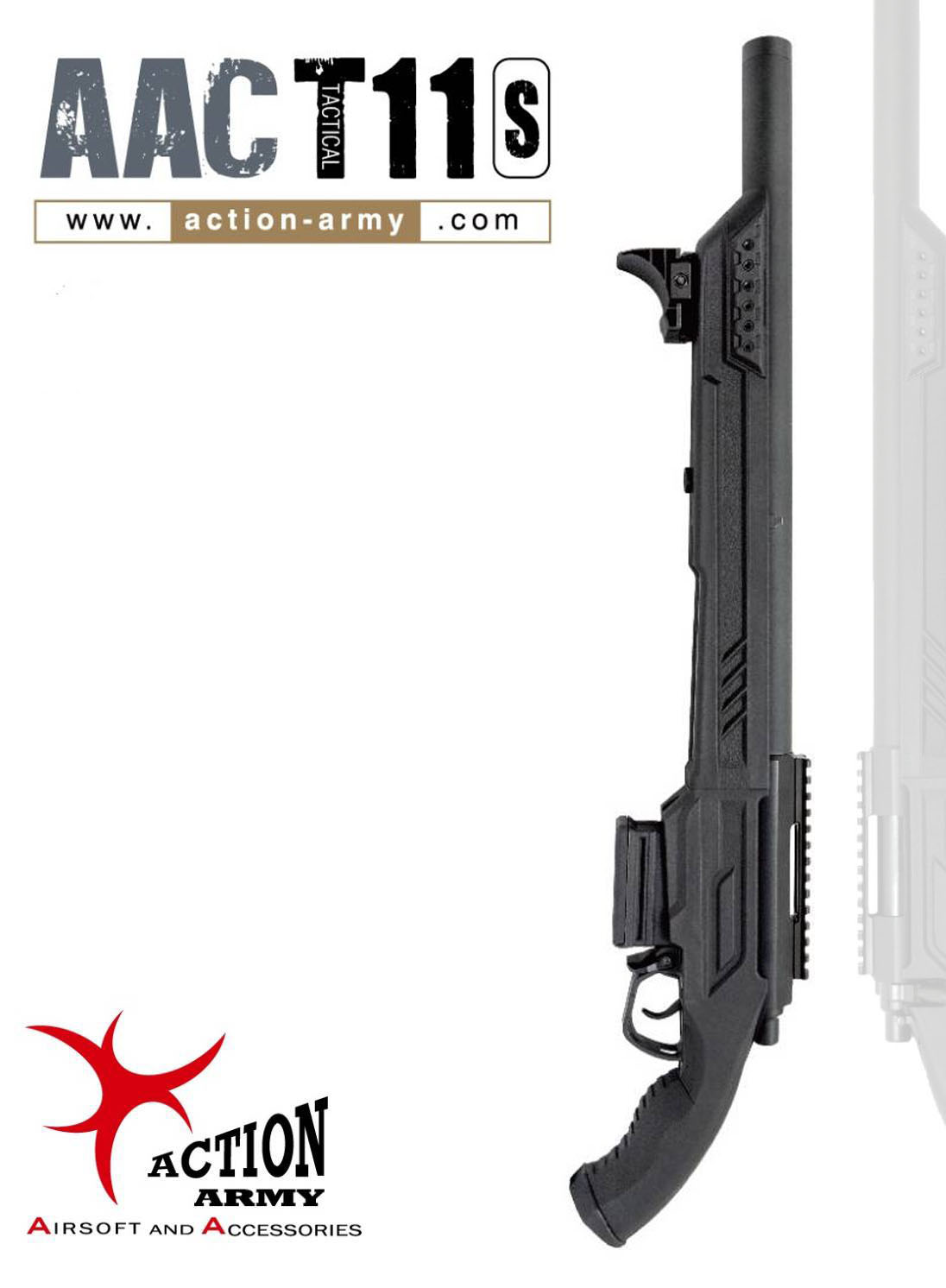 AAC T11S(黑)短版狙击枪-Sniper Rifle手拉狙击枪-生存游戏狙击枪图4