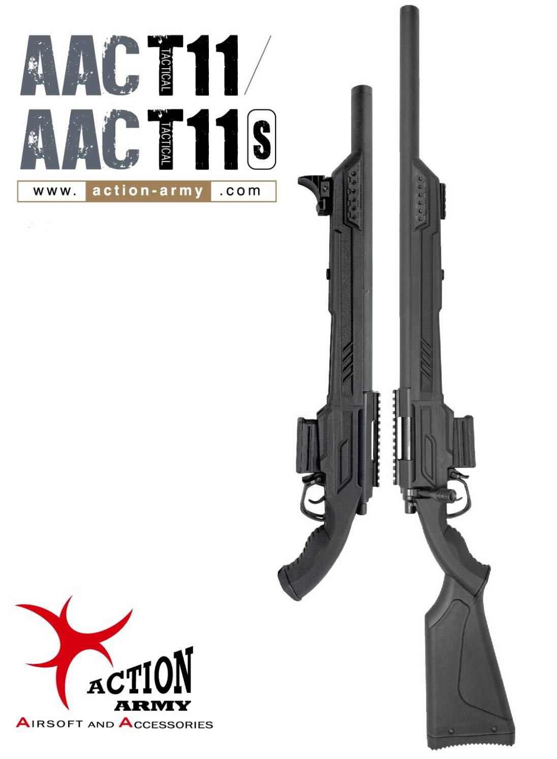 AAC T11S(黑)短版狙击枪-Sniper Rifle手拉狙击枪-生存游戏狙击枪图5