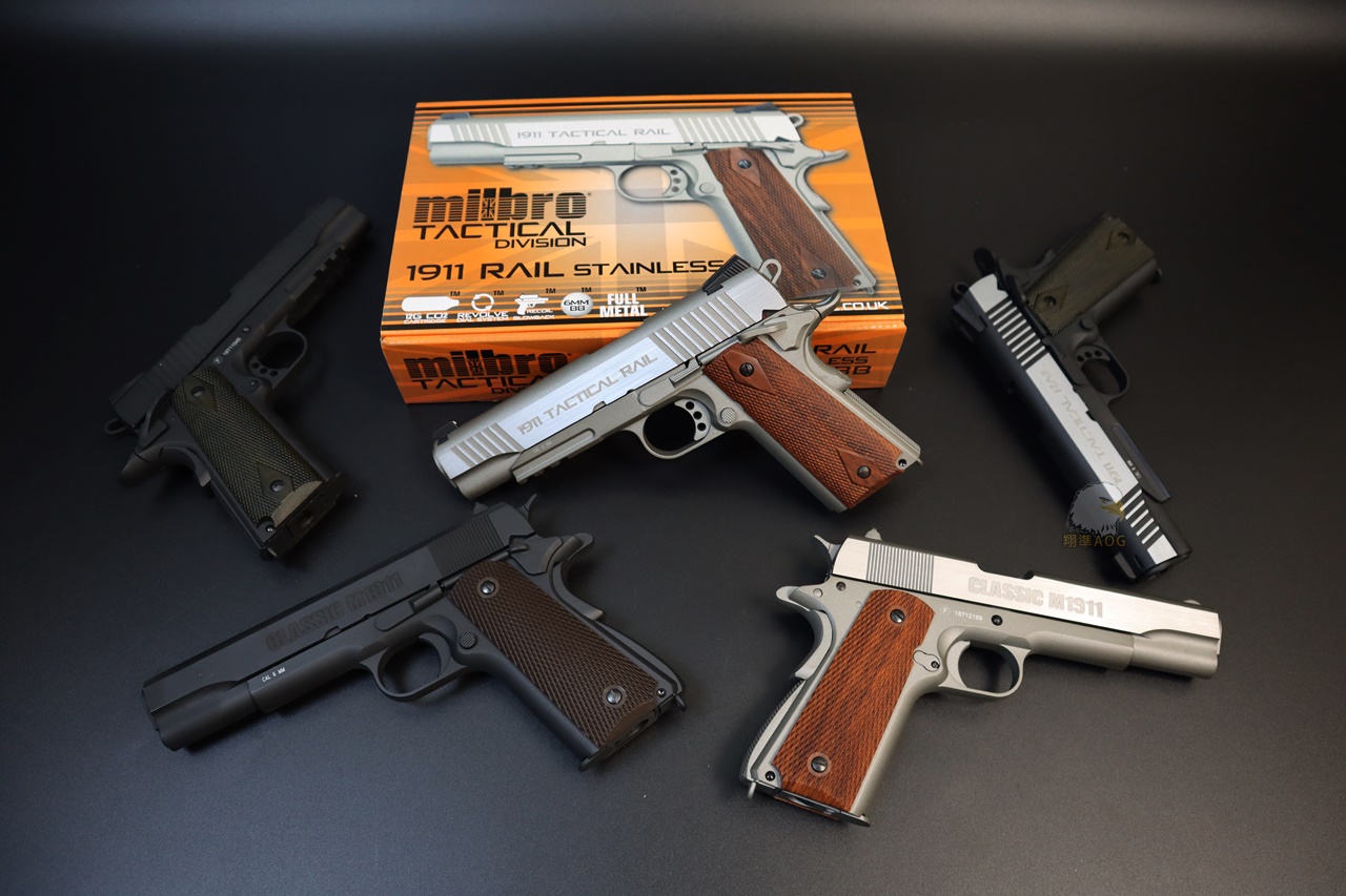 KWC MILBRO 1911黑CO2手枪-1911全金属小钢瓶手枪图8
