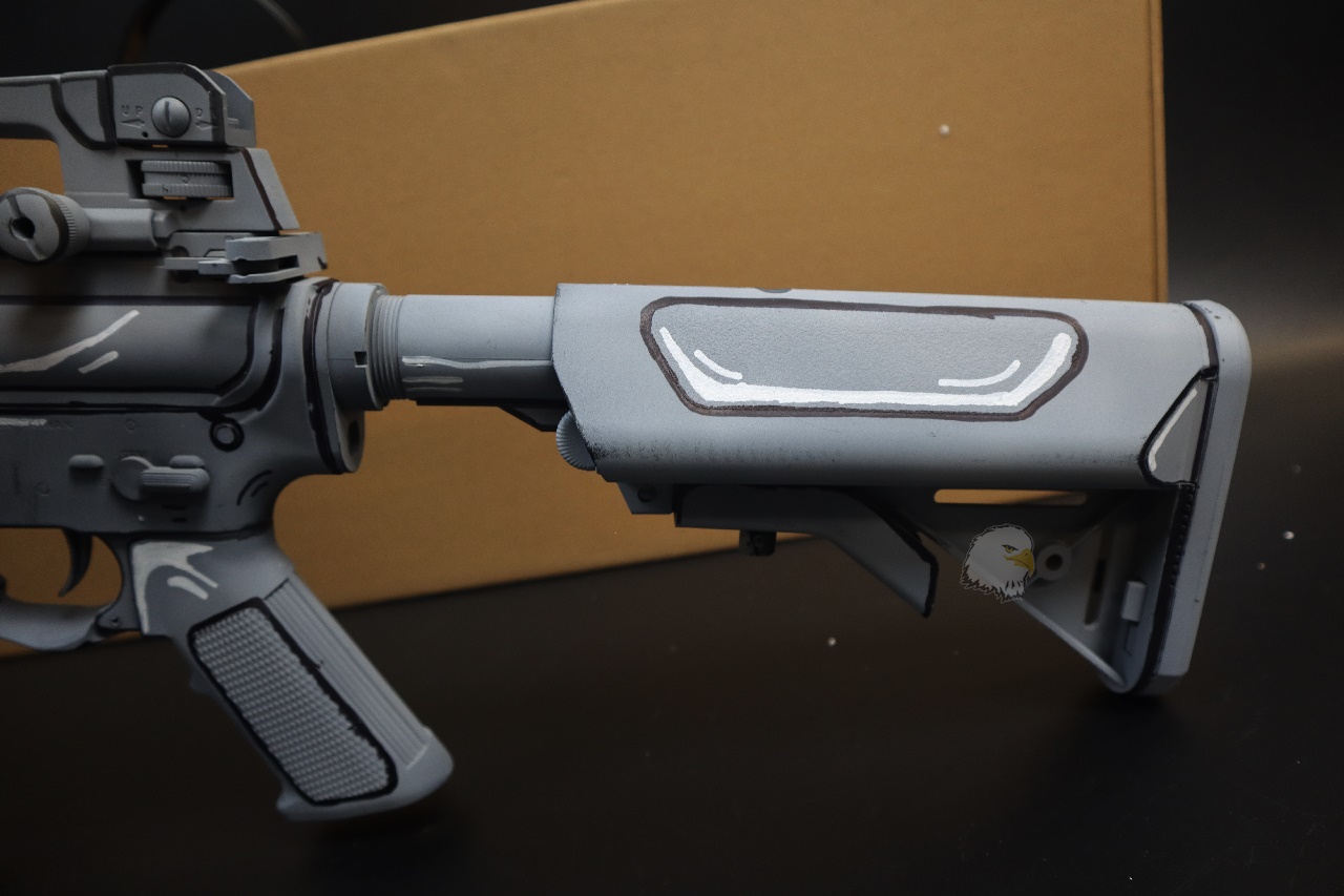 M4 RIS 2D动漫版BB枪-IGUN电动枪-M16AR18HK416电动步枪图6