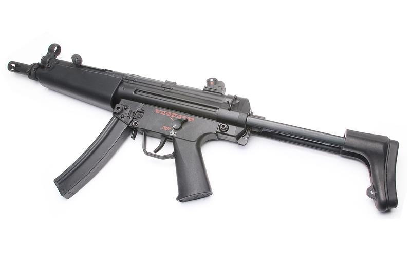 SRC MP5A5伸缩托电枪-SR5-A5电动枪-全钢制枪身冲锋枪图1