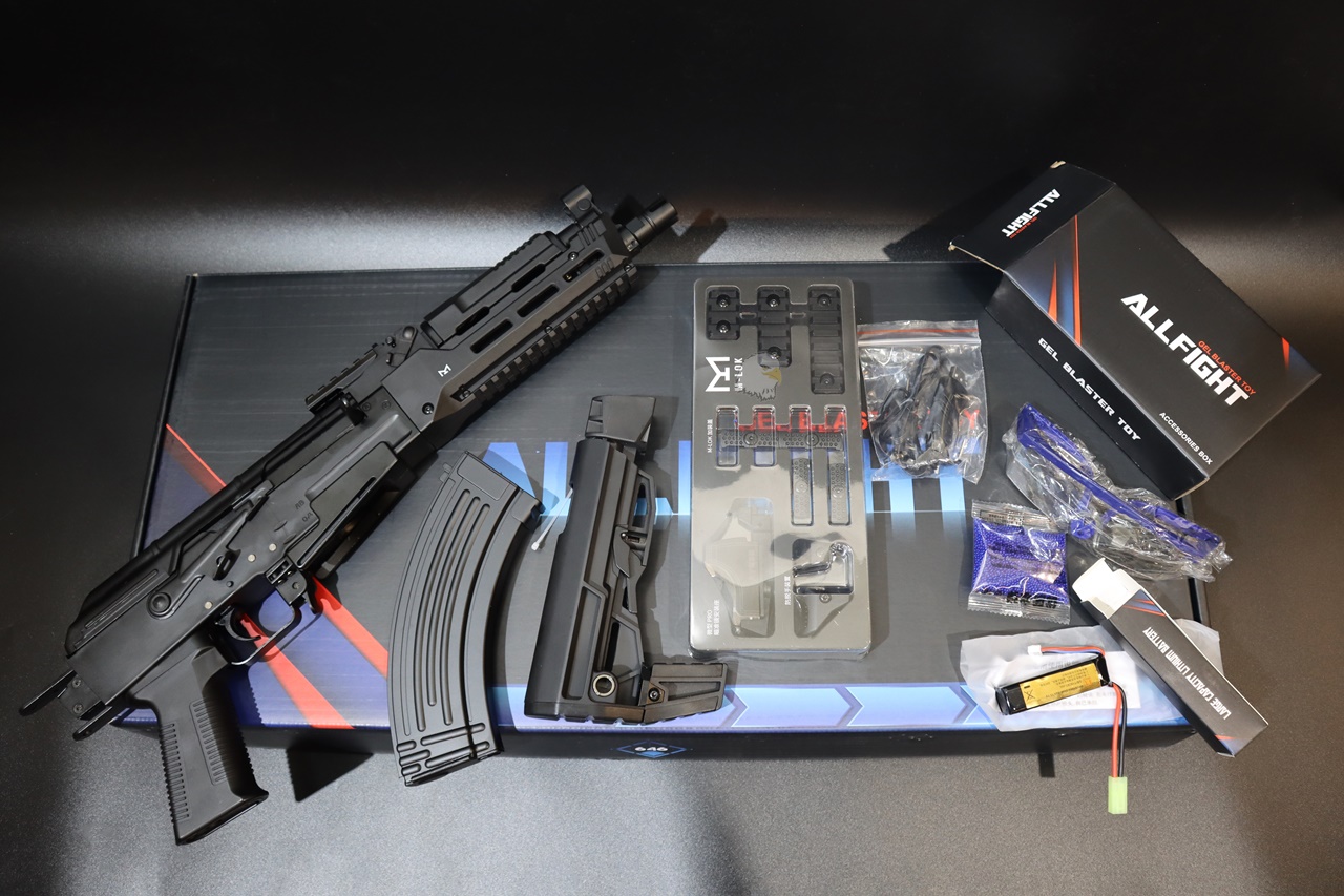 AK电动水弹枪特战版-Ak47/74u突击步枪黑/白风暴图2