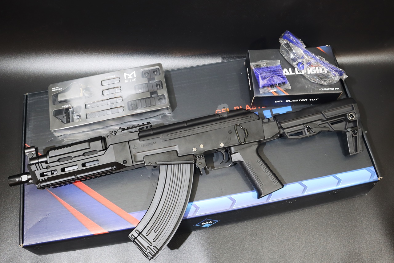 AK电动水弹枪特战版-Ak47/74u突击步枪黑/白风暴图6