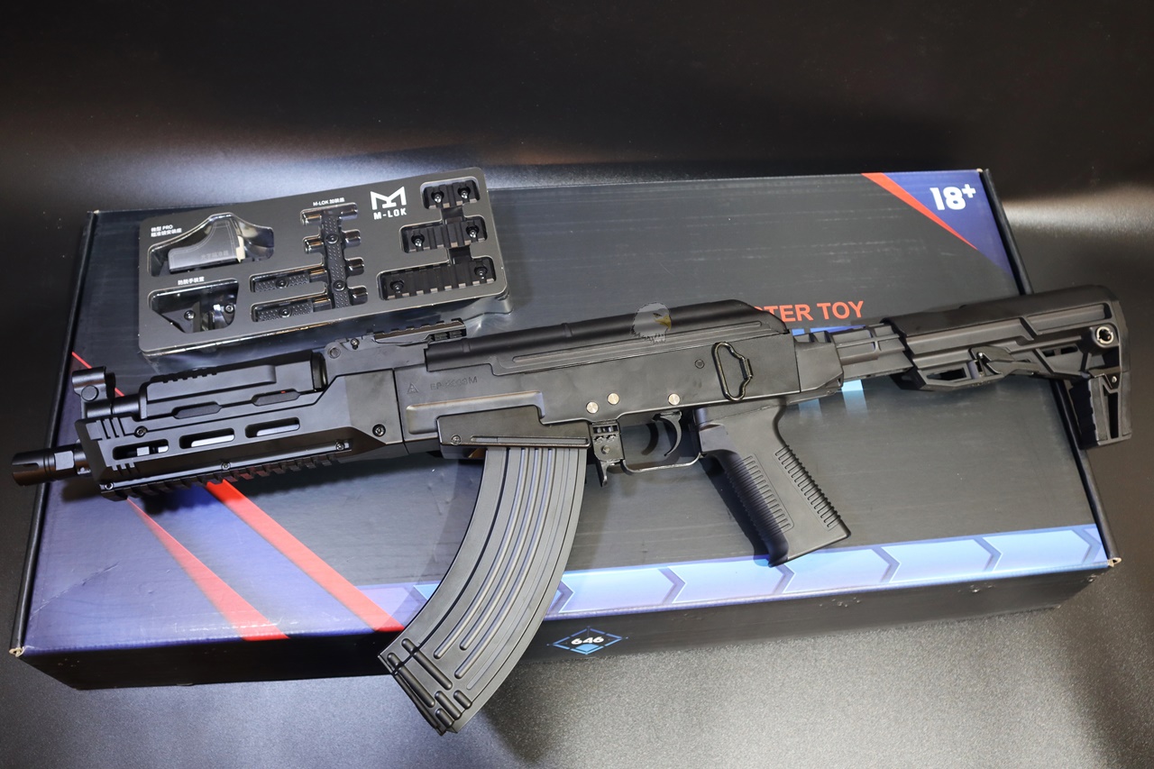 AK电动水弹枪特战版-Ak47/74u突击步枪黑/白风暴图11