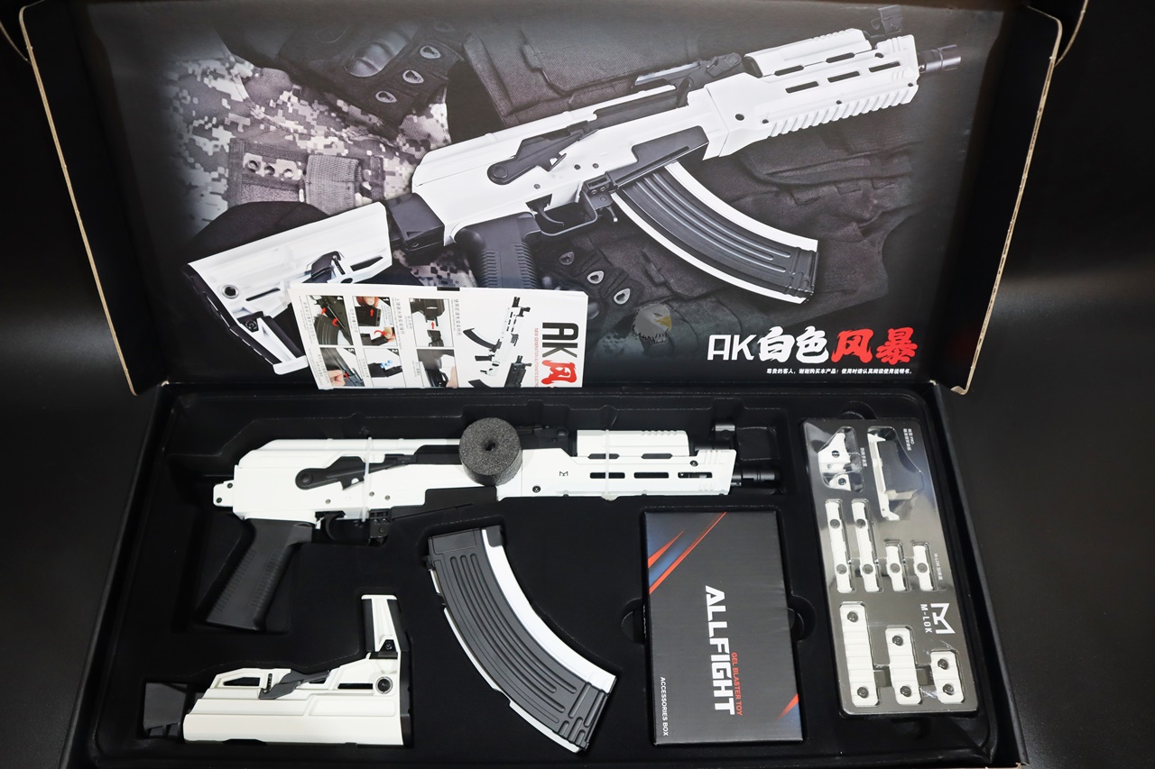 AK电动水弹枪特战版-Ak47/74u突击步枪黑/白风暴图16