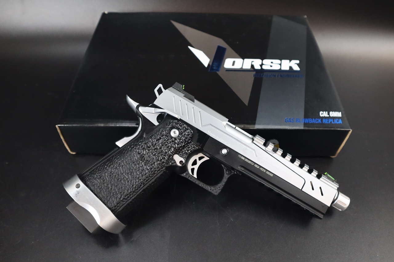 VORSK Hi-Capa 5.1S瓦斯手枪-Silver GBB 气动手枪-(黑.银)VGP-02-31瓦斯枪图4