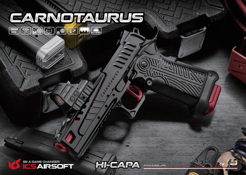 ICS HI-CAPA Carnotaurus黑瓦斯枪-DICS-01SSB瓦斯手枪-BLE-015-SB GBB瓦斯短枪图13