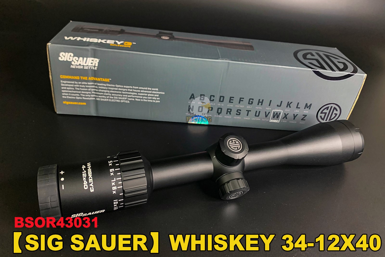 SIG SAUER真品狙击镜-WHISKEY3 4-12X40狙击镜图1