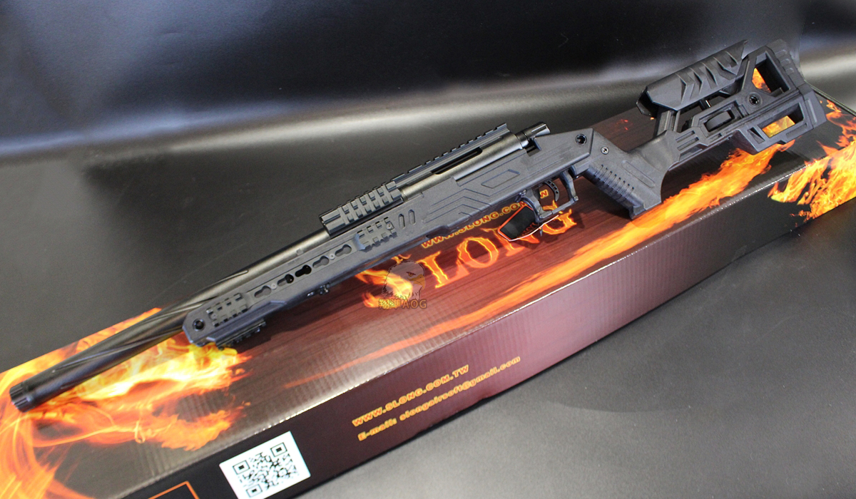 SLONG神龙(黑)短版战术手拉狙击枪-TSR-100 CQB TAN VSR空气狙击枪图3