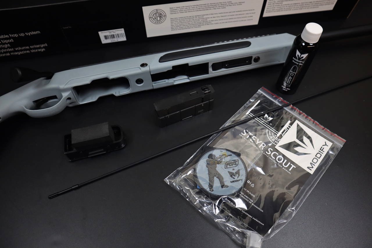 MODIFY摩帝手拉空气狙击枪-僵尸版M150战术灰步枪-Steyr Scout Elite MD62斯泰尔斥候步枪图6
