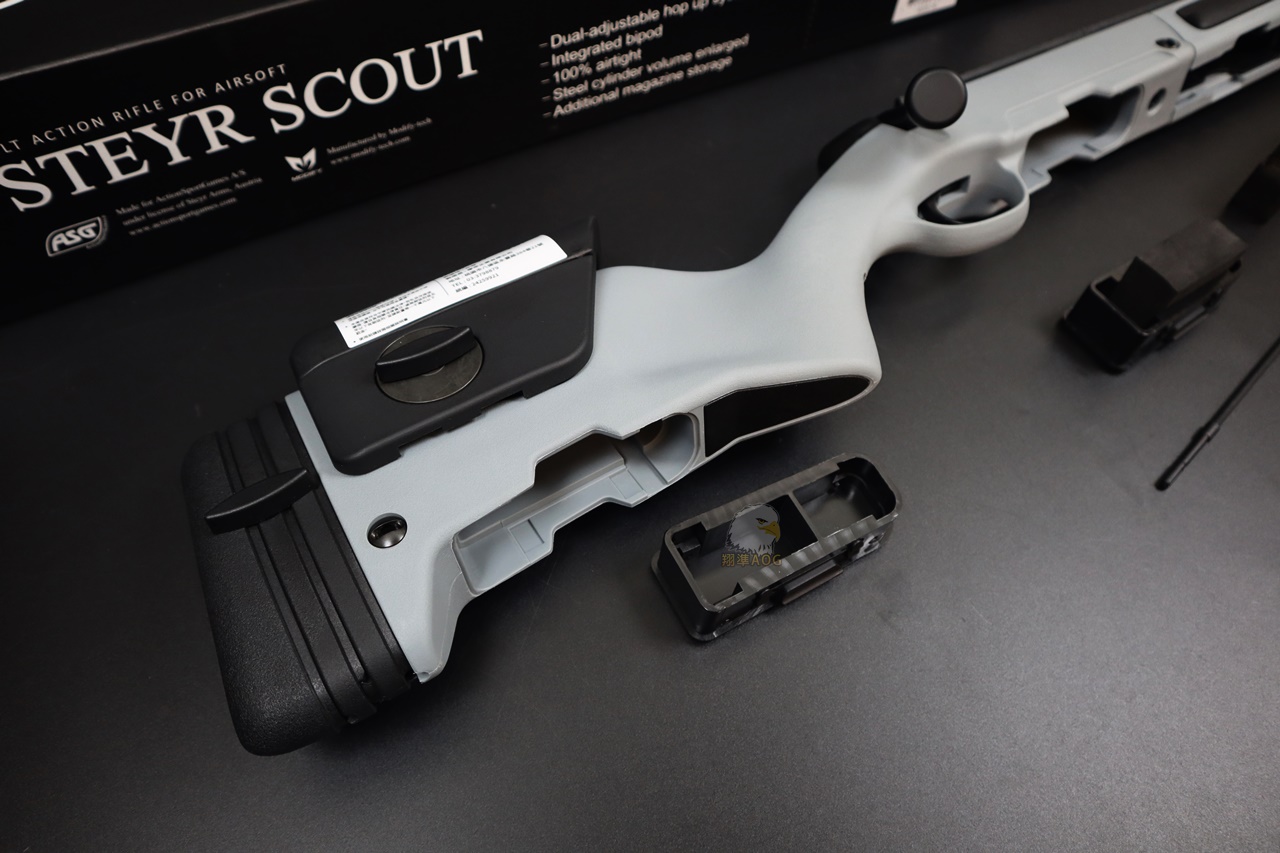 MODIFY摩帝手拉空气狙击枪-僵尸版M150战术灰步枪-Steyr Scout Elite MD62斯泰尔斥候步枪图7
