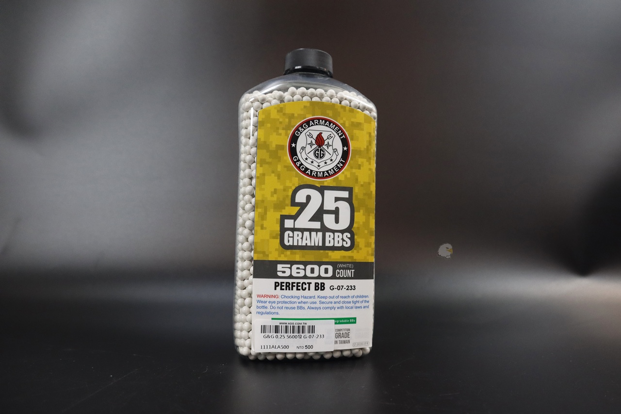 G&G 0.25 5600发6mm BB弹-G-07-233 1111ALA500 0.25克研磨弹图2