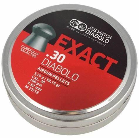 JSB EXACT铅弹 7.62mm 3.25g .30 加重香菇头铅弹 PCP喇叭弹