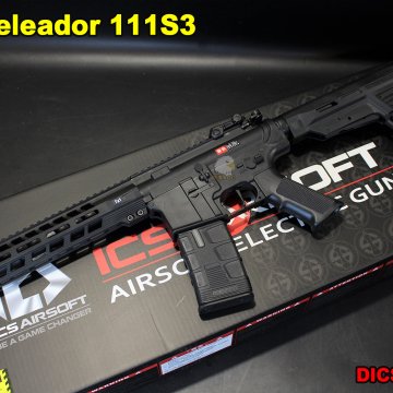 ICS长款电动枪 Peleador 111S3电动枪-金属部分:BOX 外管/火帽/鱼骨/后托杆