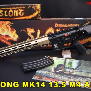 SLONG神龙电动枪 MK14 13.5 M-LOK M4电动枪 伸缩托电动长枪 AEG SL-MK14T
