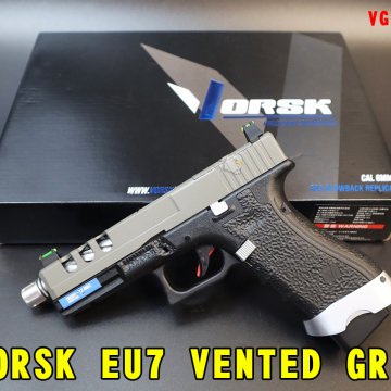 VORSK瓦斯枪 EU7 VENTED GREY黑GBB手枪 VGP-01-14光纤瞄准器+CNC滑轨