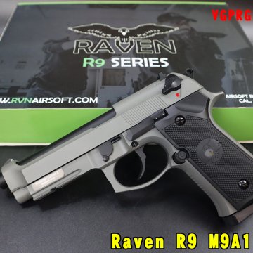 Raven R9全金属瓦斯手枪 M9A1 GBB瓦斯手枪 灰色VGPRGP-05-03 Grey-可装红外线枪灯