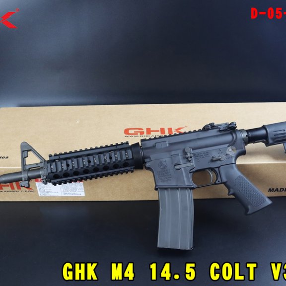 GHK瓦斯步枪 M4 14.5 COLT V3 GBB Colt小马授权瓦斯步枪 D-05-22-1-52