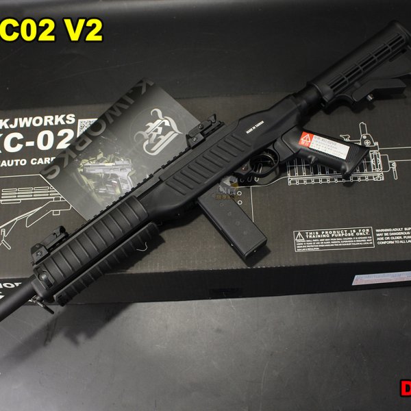 KJ KC02 V2步枪 GBB战术卡宾枪 轻量化瓦斯步枪 D-05-21