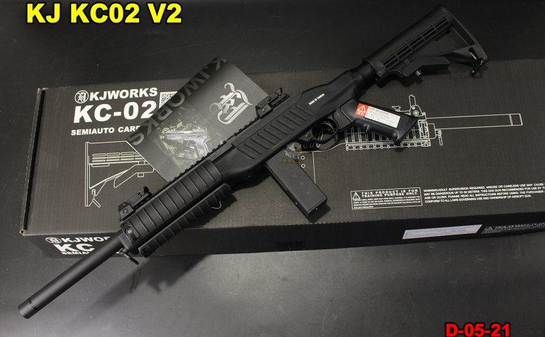 KJ KC02 V2步枪 GBB战术卡宾枪 轻量化瓦斯步枪 D-05-21