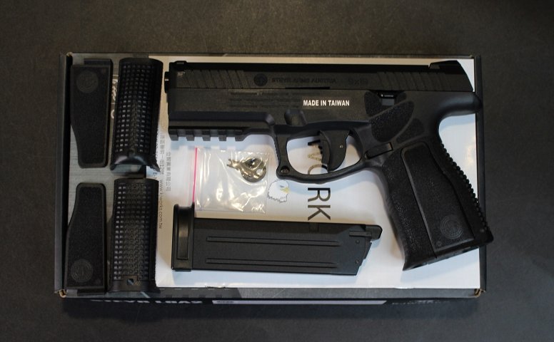 KJ ASG STEYR L9A2瓦斯手枪 生存游戏瓦斯枪 可替换滑套CO2手枪 D-05-2081
