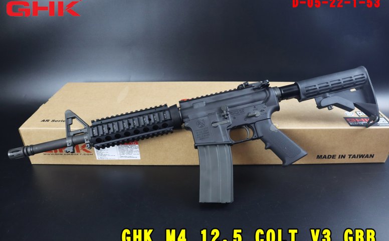 GHK M4-12.5-COLT-V3 GBB瓦斯枪 Colt小马授权瓦斯步枪 D-05-22-1-53