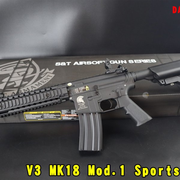 S&T V3 MK18电动步枪 AEG M4 G3(可升级)金属电动枪 Mod.1 Sports Line-DA-AEG69