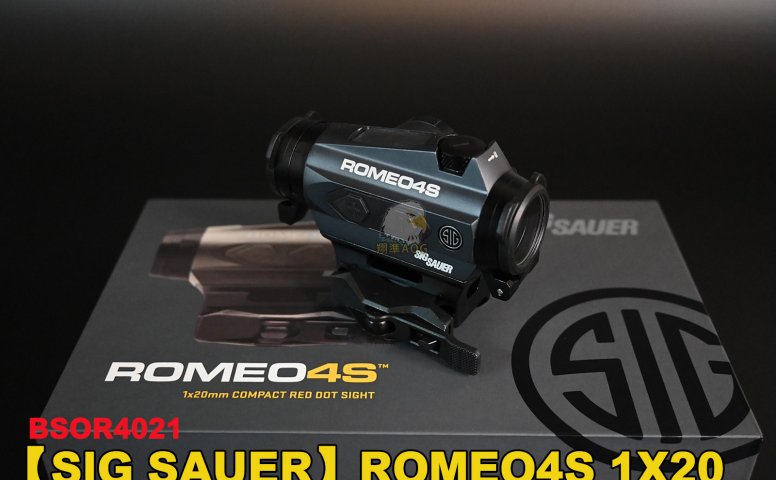 SIG SAUER太阳能真品瞄具 ROMEO4S 1X20内红点 BSOR4021