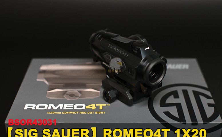 SIG SAUER太阳能真品瞄具 ROMEO4T-1X20内红点 BSOR43031