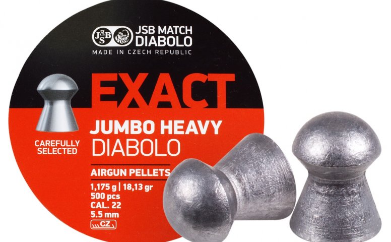 JSB Match Diabolo Exact Jumbo Heavy.22铅弹 口径18.13格令圆顶500支