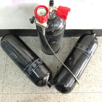 户外必备PCP高压气瓶 6.8L 30MPA 碳纤维高压气瓶 便携高压瓶