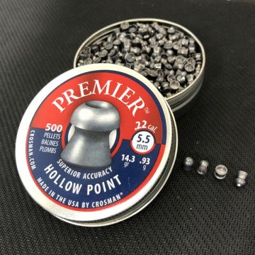 美国原装进口 CROSMAN 5.5mm .22铅弹 圆中凹头5.5mm喇叭弹 500颗