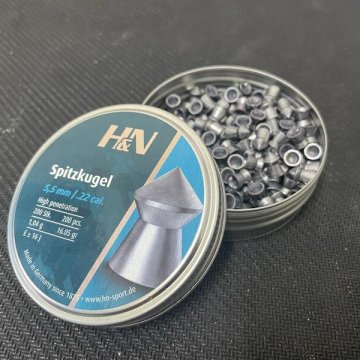 H&N尖头铅弹 SPITZKUGEL 5.5MM 1.04g / .22 cal. 尖头铅弹 PCP喇叭弹